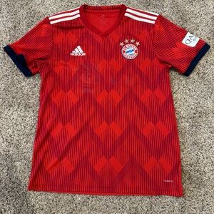 Adidas FC Bayern Munich Home Jersey Red Climalite Soccer Shirt Kit. Small